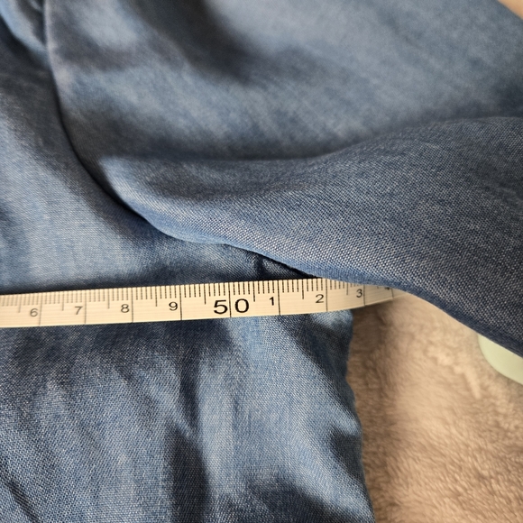 Lucky Brand Blue Embroidered Boho Denim Style Cardigan Jacket Women’s Size M - Picture 9 of 15